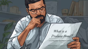 Executor reviewing a probate bond beginner’s guide to understand estate management responsibilities.