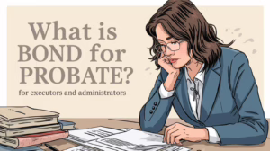A professional woman reviewing paperwork to understand what is bond for probate for executors and administrators