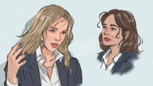 Two professional women discussing probate bond claims and understanding when heirs may pursue compensation.