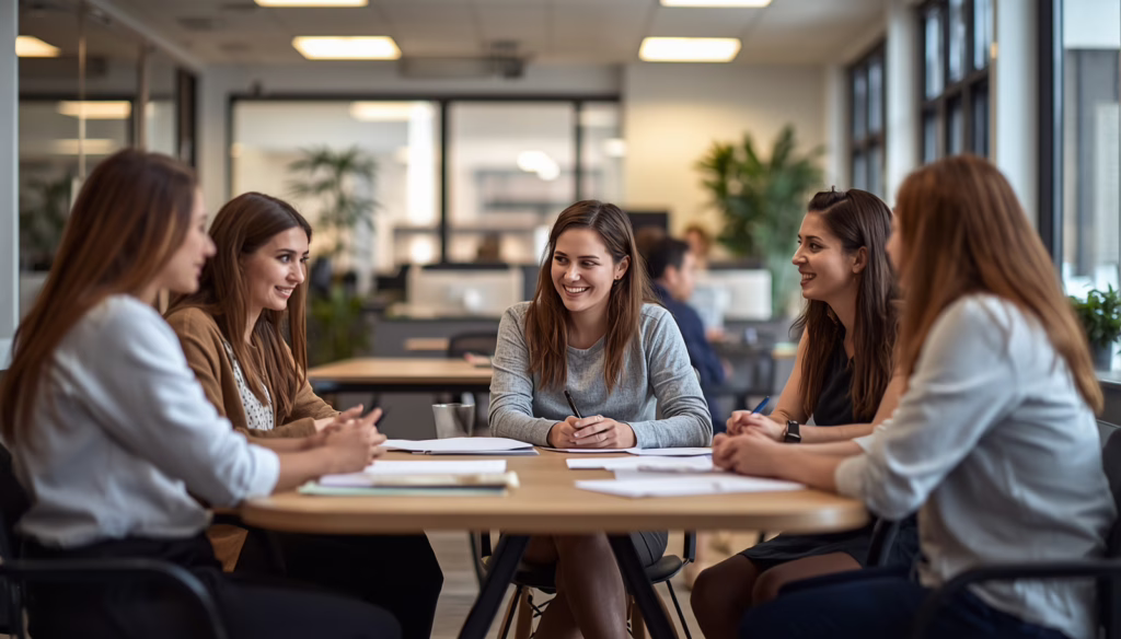 Team meeting discussing California Wage and Welfare Bond requirements, fringe benefit contributions, union compliance, and employee welfare fund obligations.